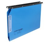 Cartella sospesa Cartesio PP - armadio - PPL - interasse 33 cm - fondo U - 33 x  28 cm - blu - Bertesi