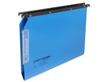 Cartella sospesa Cartesio PP - armadio - PPL - interasse 33 cm - fondo U - 33 x  28 cm - blu - Bertesi