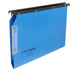 Cartella sospesa Cartesio PP - armadio - PPL - interasse 33 cm - fondo U - 33 x  28 cm - blu - Bertesi