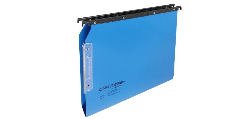 Cartella sospesa Cartesio PP - armadio - PPL - interasse 33 cm - fondo U - 33 x  28 cm - blu - Bertesi