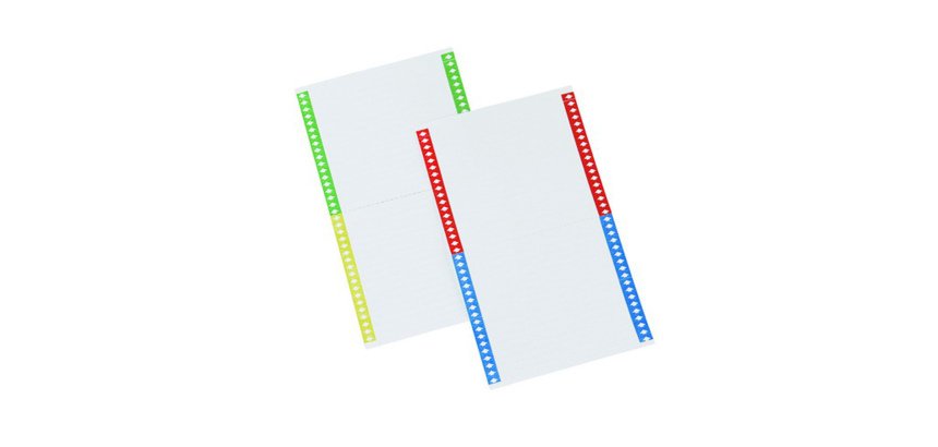 Cartellini per cartelle sospese - 140 mm - Bertesi - pack 10 fogli da 34 cartoncini