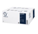 Asciugamani piegati a V - 2 veli - 18 gr - goffratura a onda - 24 x 21 cm - bianco - Papernet - conf. 150 pezzi