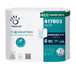 Carta igienica DissolveTech - 9,5 cm x 94 mt - diametro 12,1 cm - 850 strappi - Papernet - pacco 4 rotoli