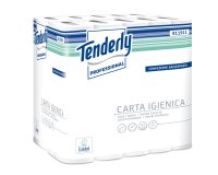 Carta igienica salvaspazio Tenderly - 160 strappi - diametro 9,9 cm - 9,3 cm x 20 mt - Tenderly Professional - pacco 30 rotoli