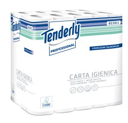 Carta igienica salvaspazio Tenderly - 160 strappi - diametro 9,9 cm - 9,3 cm x 20 mt - Tenderly Professional - pacco 30 rotoli