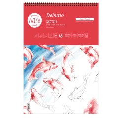 Blocco schizzi Debutto - A3+ - 29,7 x 42 cm - 120gr - 50 fogli - Musa
