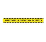 Adesivo da terra - "mantenere la distanza di sicurezza" -  90 x 10 cm - Studio T - conf. 5 pezzi