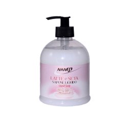 Sapone liquido - in dispenser - 500 ml - latte & seta - Amati