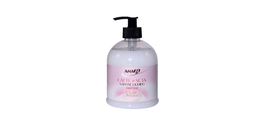 Sapone liquido - in dispenser - 500 ml - latte & seta - Amati