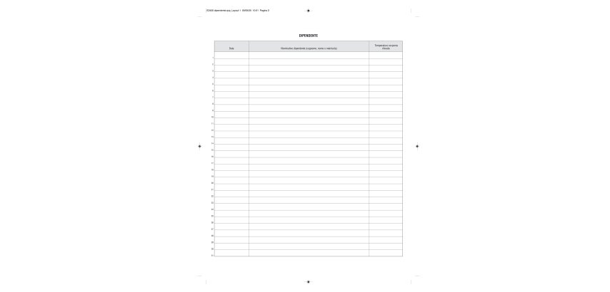 Registro rilevazione temperatura corporea - 32 pag - 31x24,5 cm - Edipro