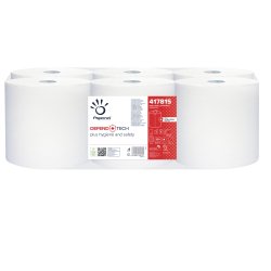 Asciugamani in rotolo a devolgimento centrale Defend Tech - 115 mt - con formula antibatterica - Papernet