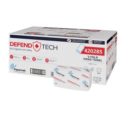 Asciugamani piegati a V Defend Tech - Papernet - pacco 210 pezzi