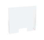 Schermo protettivo da banco - con feritoia - 60 x 80 cm - PET - Lebez