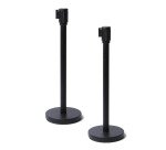 Colonnina segnapercorso - nero - con nastro nero 250 cm - Studio T