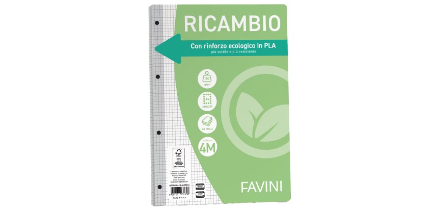 Favini Ricambi BIO note paper Rectangle White 40 sheets