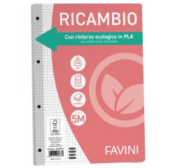 Ricambi c/rinforzo ecologico - A4 - 100 gr - 40 fg - 5 mm - Favini