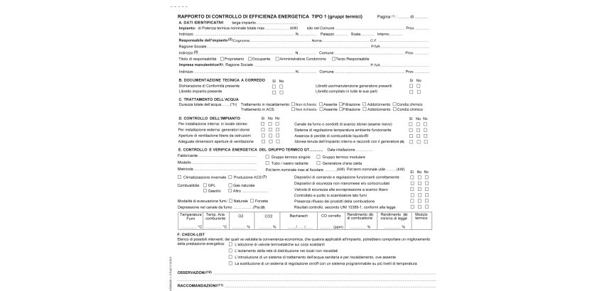 Rapporti controllo efficienza energetica reg. Emilia Romagna - T1 A - 29,7 x 21,4 cm - snap 3c - Edipro - conf. 25 pezzi