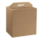 Scatola panettone + bottiglia - liscio - 33 x 25 x 35 cm - avana - Scotton