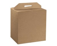 Scatola panettone + bottiglia - liscio - 33 x 25 x 35 cm - avana - Scotton