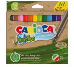 Pennarelli Jumbo Eco Family - lavabili - colori assortiti - Carioca - scatola 12 pezzi
