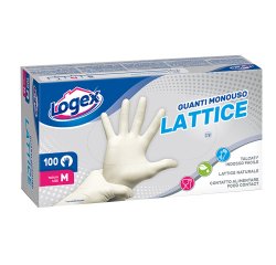Guanti monouso in lattice - tg. M - Logex Professional - scatola 100 pezzi