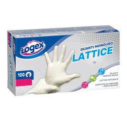 Guanti monouso in lattice - tg. L - Logex Professional - scatola 100 pezzi