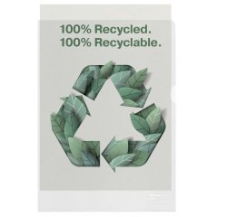 Buste a L De Luxe riciclate 100% - antiriflesso - f.to 22 x 30 cm - Esselte - conf. 100 pezzi