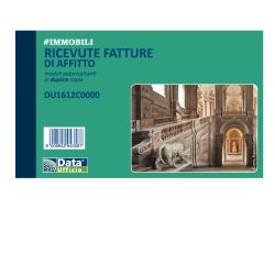 Blocco ricevute/ fatture di affitto - 50/50 copie autoricalcanti - 16,8 x 10 cm - DU1612C0000 - Data Ufficio