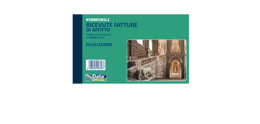 Blocco ricevute/ fatture di affitto - 50/50 copie autoricalcanti - 16,8 x 10 cm - DU1612C0000 - Data Ufficio
