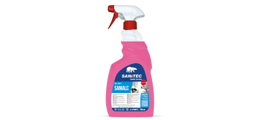 Detergente multisuperficie Sanialc - trigger 750 ml - alcolico - Sanitec