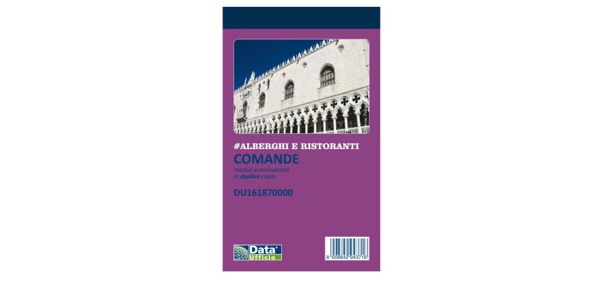 Blocco comande - 25/25 copie autoricopianti - 16,8 x 10 cm - DU161870000 - Data Ufficio