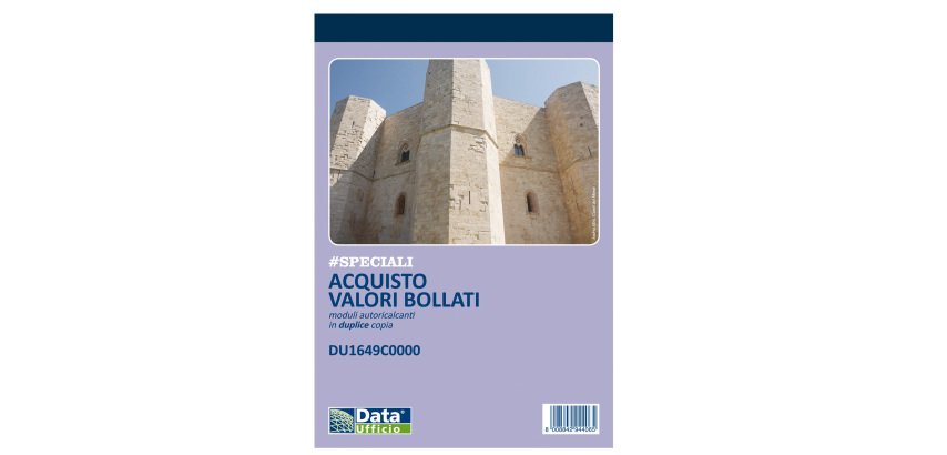 Blocco distinta acquisto carte valori - 50/50 copie autoricalcanti - 21,5 x 14,8 cm -DU1649C0000 - Data Ufficio