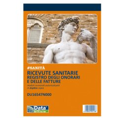 Blocco registro onorari/fatture ricevute sanitarie - 50/50 copie numerate autoricalcanti - 21,5 x 14,8 cm - DU16547N000 - Data Ufficio