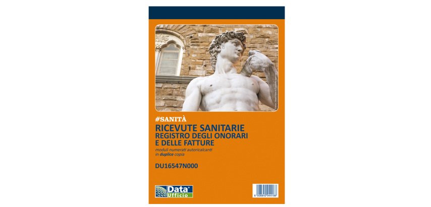 Blocco registro onorari/fatture ricevute sanitarie - 50/50 copie numerate autoricalcanti - 21,5 x 14,8 cm - DU16547N000 - Data Ufficio