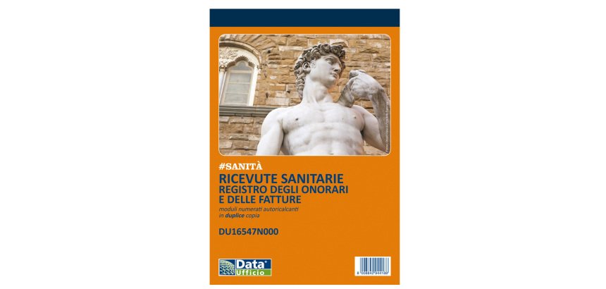 Blocco registro onorari/fatture ricevute sanitarie - 50/50 copie numerate autoricalcanti - 21,5 x 14,8 cm - DU16547N000 - Data Ufficio