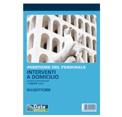 Blocco interventi a domicilio del cliente - 50/50 copie autoric. - 21,5 x 14,8 cm - DU16577C000 - Data Ufficio