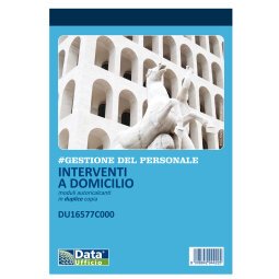 Blocco interventi a domicilio del cliente - 50/50 copie autoric. - 21,5 x 14,8 cm - DU16577C000 - Data Ufficio