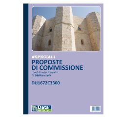 Blocco proposte commissione - 33/33/33 copie autoricopianti - 29,7 x 21,5 cm - DU1672C3300 - Data Ufficio