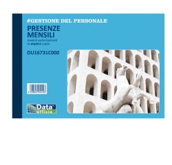 Blocco presenze mensili - 25/25 copie autoricalcanti - 14,8 x 21,5 cm - DU16731C000 - Data Ufficio