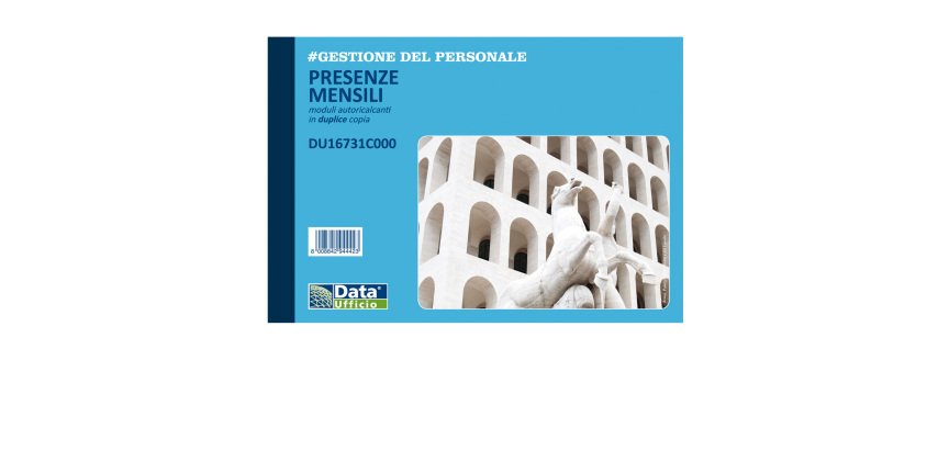 Blocco presenze mensili - 25/25 copie autoricalcanti - 14,8 x 21,5 cm - DU16731C000 - Data Ufficio