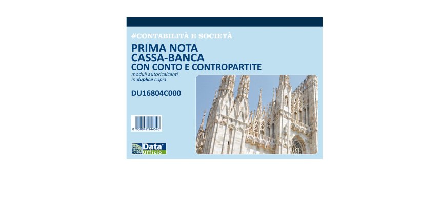 Blocco prima nota cassa - 50/50 copie autoricalcanti - 21,5 x 29,7 cm - DU16804C000 - Data Ufficio