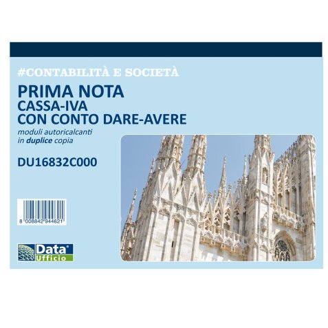 Blocco prima nota cassa/IVA c/conto (dare/avere) - 50/50 copie autoricalcanti - 21,5 x 29,7 cm - DU16832C000 - Data Ufficio