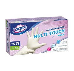 Guanti monouso - in vinile non talcato - tg. M/L - Logex Professional - conf.100 pezzi