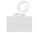 Portanome Pass 3EC - con cordoncino trasparente - 9,5 x 6 cm - PVC - Sei Rota - conf. 10 pezzi