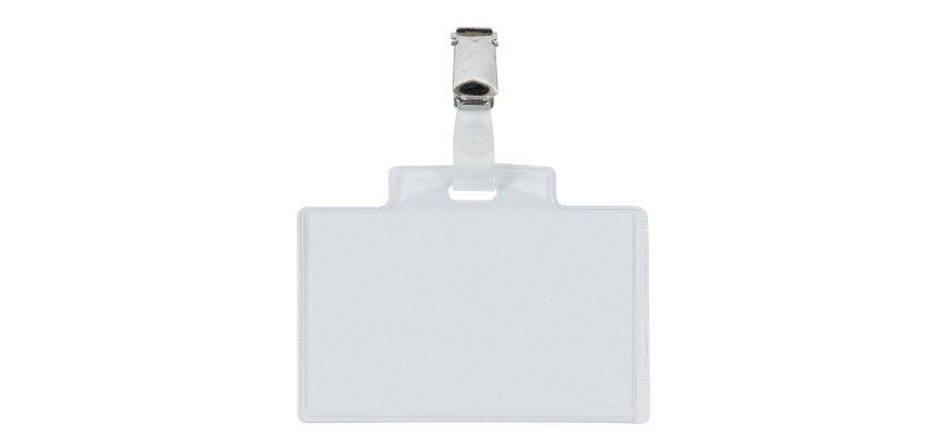 Portanome Pass 3E - clip in metallo - 9,5 x 6 cm - PVC - Sei Rota - conf. 10 pezzi