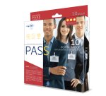 Portanome Pass 3E - clip in metallo - 9,5 x 6 cm - PVC - Sei Rota - conf. 10 pezzi