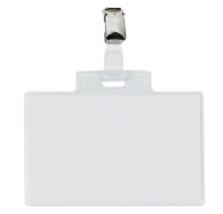 Portanome Pass 4E - 11 x 7 cm - metallo - con clip - Sei Rota - conf. 10 pezzi