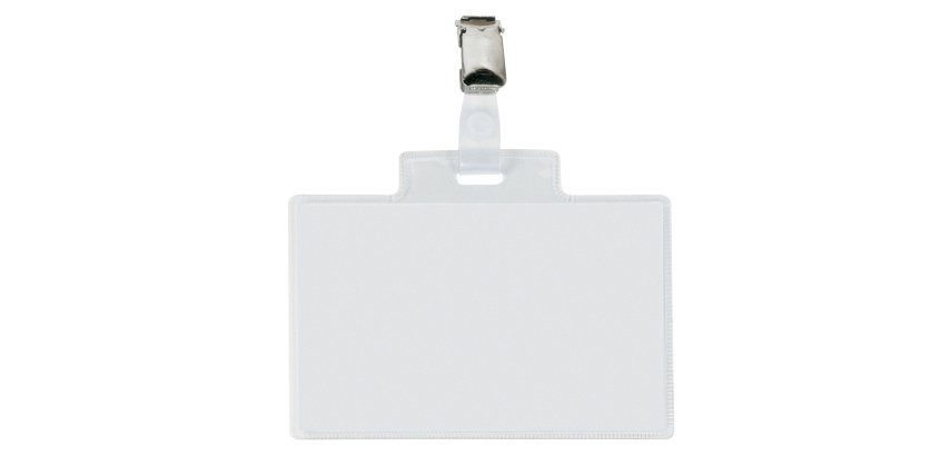 Portanome Pass 4E - 11 x 7 cm - metallo - con clip - Sei Rota - conf. 10 pezzi