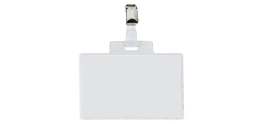Portanome Pass 4E - 11 x 7 cm - metallo - con clip - Sei Rota - conf. 10 pezzi