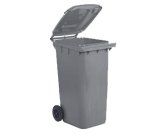 Bidone carrellato - 48x55x93 cm - 120 L - grigio - Mobil Plastic